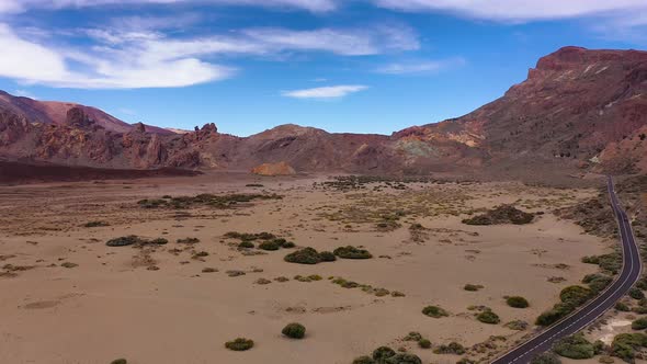 Aerial View of the Landscape in the Teide National Park alt