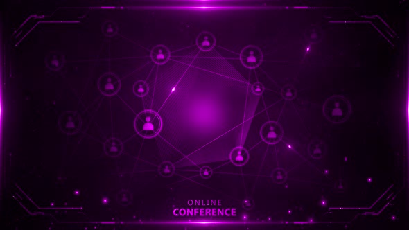 Online Conference Background Purple 4k Loop