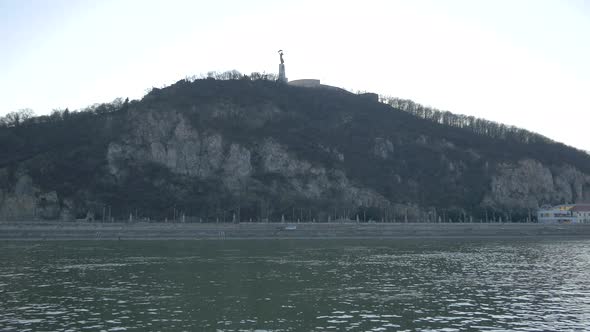 The Liberty Statue on a hill in Budapest