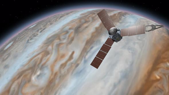 Juno is a NASA Space Probe Orbiting the Planet