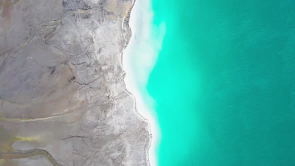 Blue Lake - Turquoise Toxic Lake. The lake was established on the site of the former brown coal mine alt