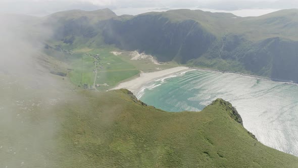 Wonderful View of Norway Mountain with Beach and Valley alt