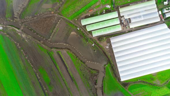 Global Warming. Flooded City Fields after rain storm alt