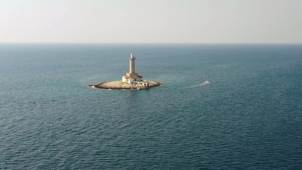 Lighthouse in the Adriatic Sea