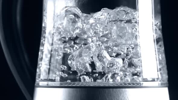 Glass Kettle of Boiling Water