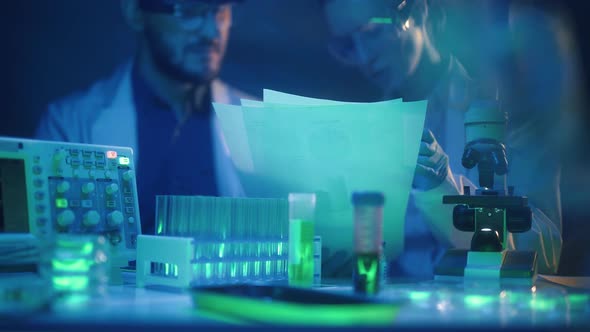 Scientists are Analyzing Samples in Medical Research Laboratory alt