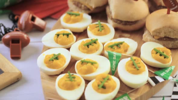 Snacks for watching a football game. alt