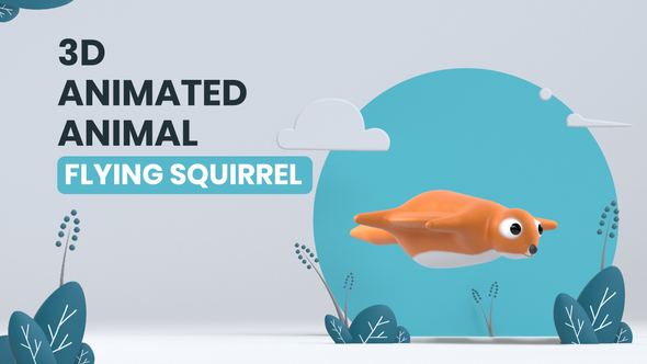 3D Animated Animal - Flying Squirrel alt