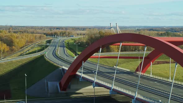 Highway Overpass with Another Viaduct in Background