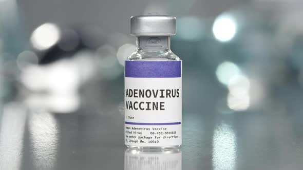 Adenovirus vaccine vial in lab alt