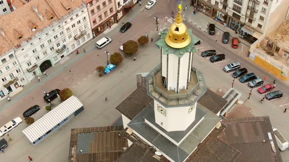 Aerial view of town hall