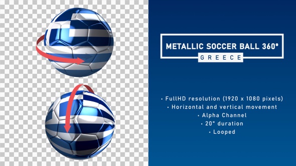 Metallic Soccer Ball 360º - Greece