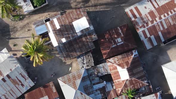 Zanzibar Tanzania  Houses on Tropical Island Slow Motion alt