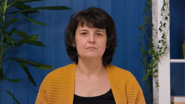 Middle Aged Woman Showing Bunch of Dollars Successful Investment Project Money alt