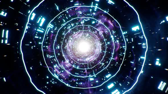 Space Nebula Sci Fi Tunnel 4K alt