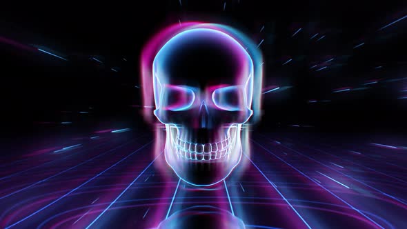 Skull Halloween Background 4K
