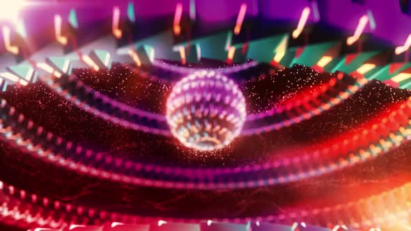 Abstract Disc Ball Element 3d Futurestitch Intro