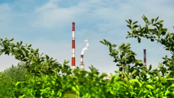 Time Lapse Factory Pipe Polluting Air Time Lapse Environmental Problems alt