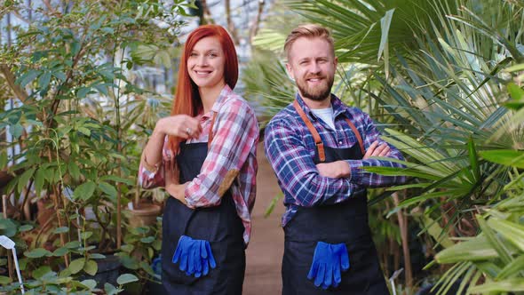 Good Looking Two Gardener Woman with Redhead and alt