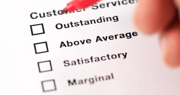 Check Box of Customer Services Survey  alt