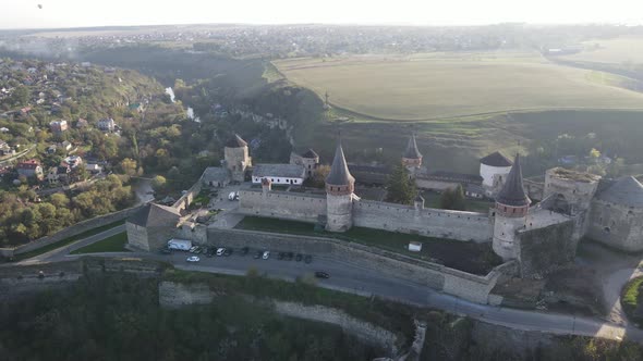 Kamianets-Podolsk fortress from a bird's eye view
