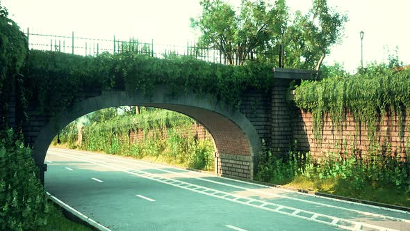 Empty Landmark in the City During the Lockdown for Covid19 alt