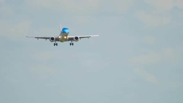 Airplane Approaching Before Landing