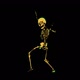 Cartoon skeleton dancing with alpha - VideoHive Item for Sale