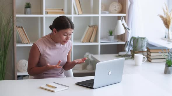 Online Interview Female Speaker Video Meeting alt