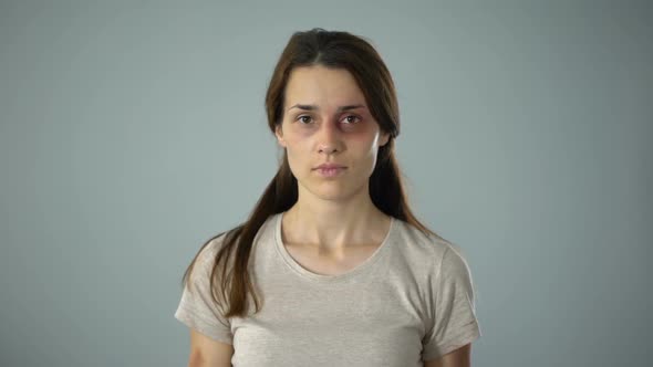 Me Too Sign in Bruised Woman Hands, Fight Against Sexual Assault and Harassment alt