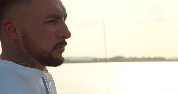 A Man Looks at the Ocean