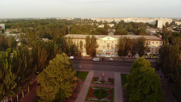 City Square of the City of Melitopol Ukraine