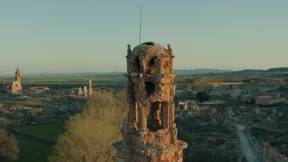 Destroyed Village of Belchite During the Spanish Civil War alt
