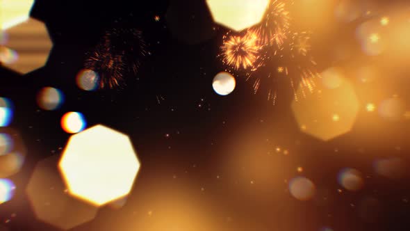 New Years Fireworks Background 4K