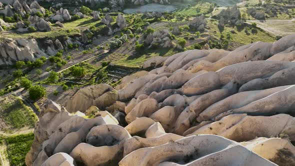 The best landscapes of Cappadocia aerial view 4 K alt