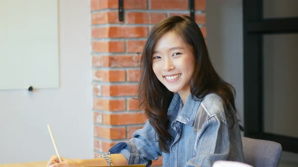 Young businesswoman smiling portrait.