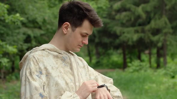Smart Watch on a Man's Hand alt