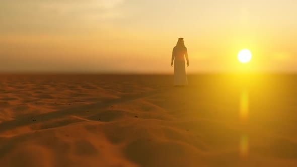 Arab Bedouin Lost in the Desert alt