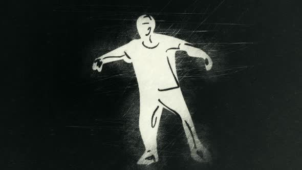 Hip Hop Dancer Drawing - Kick Ball Change Movement alt