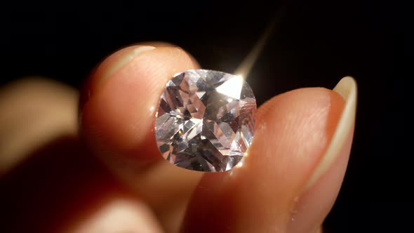 Diamond in Female Hands