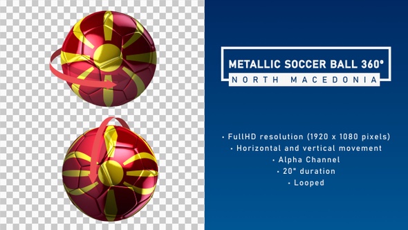 Metallic Soccer Ball 360º - North Macedonia