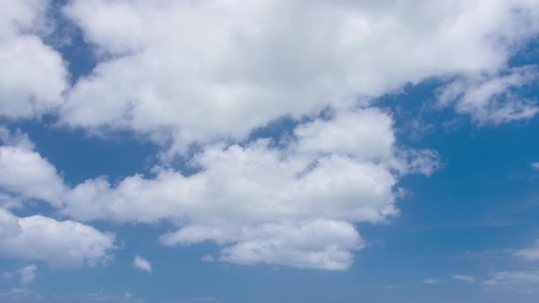 6K Time Lapse Beautiful Motions White Clouds on Blue Sky Background alt