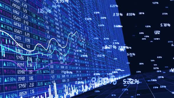 Trend Chart Of Financial Securities Stock Market