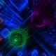 Diving Into Futuristic Digital Colorful City - VideoHive Item for Sale