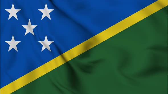 The Solomon flag seamless closeup waving animation