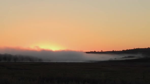 Sunrise From the Fog Timelapse