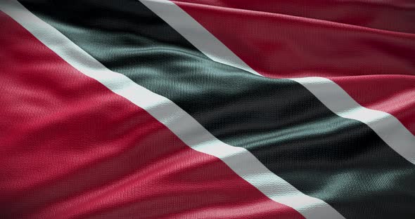 Trinidad and Tobago national flag background motion graphic looped 4K alt