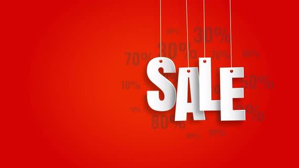 Sale Letters Hanging Animation 4k alt