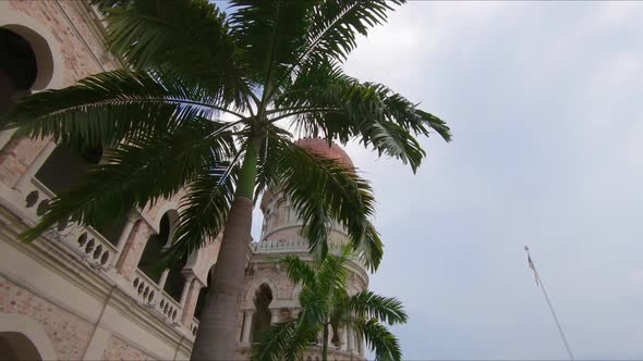 Steadicam Shot of the Sultan Abdul Samad Building in Kuala Lumpur Vity, Malaysia alt