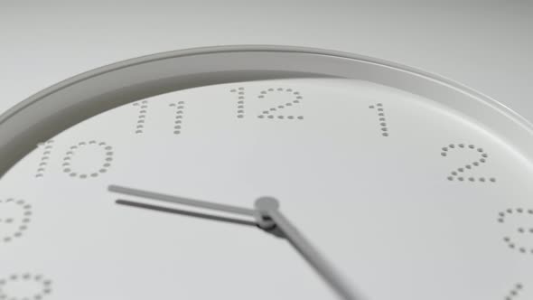 Dotted White Clock Face on Wall All Day alt